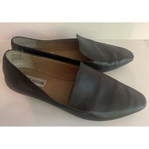 Steve Madden Women's Flats Size 7.5 M Black Leather Uppers Gemm0215 Loafers